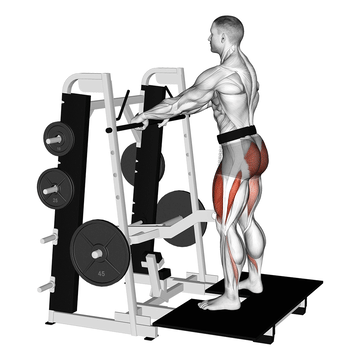 Animatie: zo voer je de belt squat uit